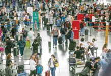 PH targets nearly 5M foreign tourists this year Passengers flocked at the Ninoy Aquino International Airport Terminal 3 in Pasay City. ABS-CBN NEWS PHOTO