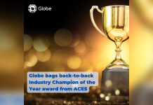 Globe bags back-to-back Industry Champion of the Year award from ACES