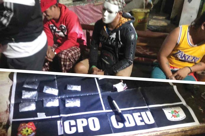 Distro brothers June Mark and Michael yielded P340,000 worth of suspected shabu in a buy-bust operation in Lapuz, Iloilo City on Jan. 14, according to the police. LAPAZ PNP PHOTO
