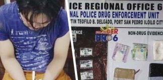 Officers of the Police Regional Office 6’s Regional Drug Enforcement Unit seize P408,000 worth of suspected shabu from drug suspect Mark Anthony Castillo on Thursday, Jan. 12. PHOTO COURTESY OF SUPER RADYO ILOILO