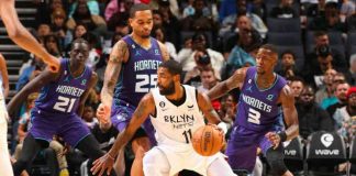 Kyrie Irving spearheads the Brooklyn Nets’ offense in their win over Charlotte Hornets. GETTY IMAGES