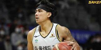 Justin Gutang contributed six points in Changwon LG Sakers’ win over Seoul Samsung Thunders in the Korean Basketball League. KBL PHOTO