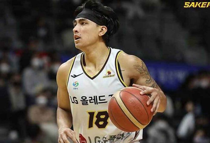 Justin Gutang contributed six points in Changwon LG Sakers’ win over Seoul Samsung Thunders in the Korean Basketball League. KBL PHOTO