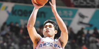 Bacolodnon Samjosef Belangel scored five points in Daegu Korea Gas Corporation Pegasus’ win over Jeonju KCC Egis. KBL PHOTO