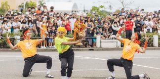 Dinagyang Festival 2023 participating tribes perform during the opening salvo on Jan. 13, 2023 in Iloilo City. ILOILO CITY MAYOR’S OFFICE PHOTO