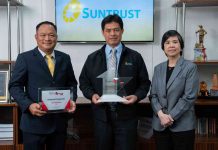 Suntrust – “Best Developer” for Luzon (L-R) Suntrust's President Atty. Harrison M. Paltongan, and EVP & Treasurer Susan C. Gaw received Best Developer for Luzon Award from 2022 Carousell Awards.