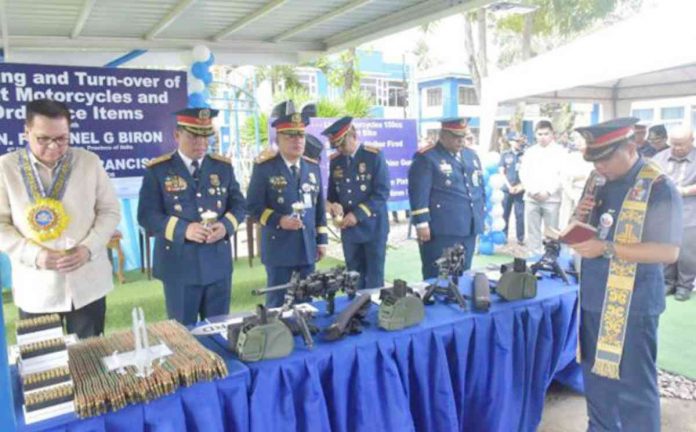 PRO-6 cmyk The Police Regional Office 6 received ordnance items which included 600 units of .9mm pistol, 10 units of 5.56mm light machine gun and ammunition. PRO-6 PHOTO