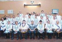 The Brethren of Kalantiao Masonic Lodge No. 187 with Iloilo Governor Arthur R. Defensor, Jr.