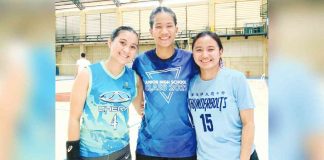 Bacolod Tay Tung High School Thunderbolts’ Amber Lily Biong, Sophie Cagalawan and Gwen Banas have all committed to the San Beda University Lady Red Spikers. PHOTO COURTESY OF JOSE MONTALBO