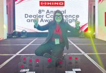 HINO PANAY, Awarded as 2022 National Dealer of the Year of Hino Motors Philippines Hino-Panay's President, Gen Aguillon-Chiong, CPA with the Dealer of the Year Award and seven more trophies.
