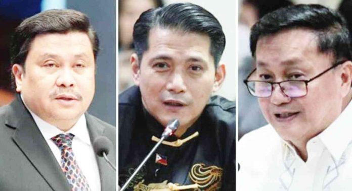 nation senators Senators Jinggoy Estrada, Robinhood Padilla, and Francis Tolentino. SENATE FILE PHOTOS
