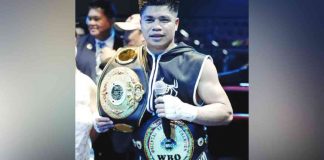 Joepher Montaño displayed his punching power in the first few rounds with his accurate left and right combinations.