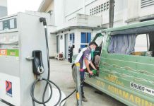 Below P1 fuel price adjustments effective today A passenger jeepney queues for fuel at Petron gasoline station in Pavia, Iloilo. PN PHOTO