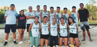 Members and coaching staff of the University of St. La Salle beach volleyball teams. CONTRIBUTED PHOTO