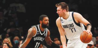 From being opponents, Kyrie Irving (left) is now teammates with Luka Doncic (right) at Dallas Mavericks. GETTY IMAGES