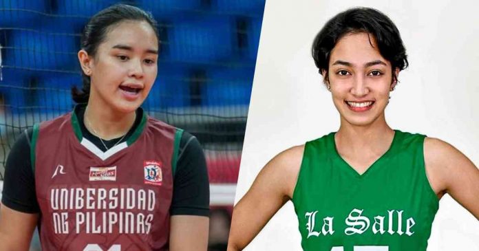 Ilongga Amie Provido of De La Salle University Lady Spikers and Talisaynon Nikha Cabasac of the University of the Philippines Fighting Maroons are among the Western Visayas-based players rostered for UAAP Season 85. PHOTOS BY DLSU SPORTS AND FITZ CARDENAS