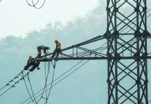 Linemen work on cleaning the powerlines that straddle the Tagaytay ridge overlooking the Taal lake in Batangas. JONATHAN CELLONA, ABS-CBN NEWS/FILE PHOTO