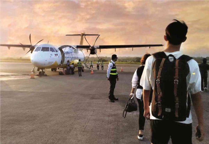 airport The Iloilo Airport is already reaching its capacity, and one of its areas that needs expansion is the runway, especially now that three airlines have resumed their usual number of flights. PN PHOTO