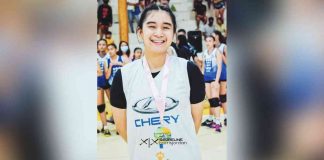 Katherine Shaine Cortez of Bacolod Tay Tung High School-A bags the MVP and Best Setter award in the 18-Under category of 2nd Congressman Greg Gasataya Age Group Volleyball Tournament. PHOTO BY HARRIS JORDAN BITALAC
