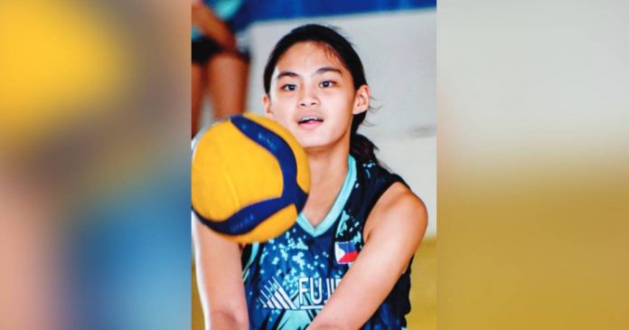 Zacchea Maganto of Central Philippine University bags the Best Server and Best Opposite Hitter awards in the 2023 ILOPRISAA secondary girls volleyball tournament. PHOTO COURTESY OF HARRIS JORDAN BITALAC