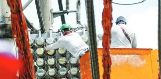 Linemen from an electrical contractor check electric meters at the Divisoria area in Manila. JONATHAN CELLONA/ABS-CBN NEWS PHOTO