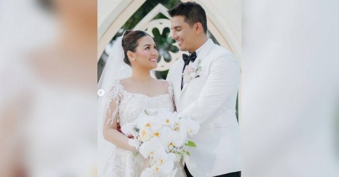 ejay Ejay Falcon and Jana Roxas’ seven-year relationship culminated in a garden wedding at the Enderun Tent, McKinley Hill, Taguig City on Saturday, March 25.