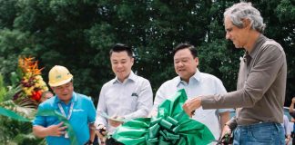 RIBBON-CUTTING. From left: MORE Power President and Chief Executive Officer Roel Z. Castro, Global Alliance’s Chief Executive Officer Kevin Andrew Tan, Iloilo City’s Mayor Jerry P. Treñas, and MORE Power principal owner Enrique K. Razon Jr. MORE Power’s newly inaugurated state-of-the-art 30/36MVA substation at the Iloilo Business Park (Megaworld) in Mandurriao district further bolsters the reliability of power distribution in the metro.