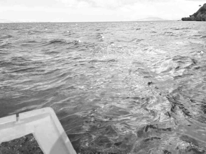 nation oil The oil spill has been spotted within the vicinity waters of Barangay San Agapito in Verde Island, Batangas on Monday morning. PHOTO FROM THE PHILIPPINE COAST GUARD