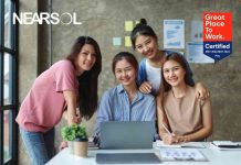 Who Run the World? Group of young Asian business woman are meeting to present a new roadmap in product design with laptop computers in the office.