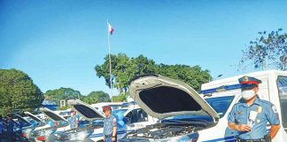 Ten police stations from Iloilo, Aklan and Capiz provinces receive new patrol cars on Friday, March 10.