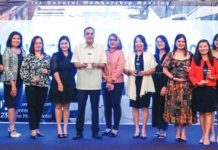 Photo shows the awardees (from second L-R) TOYOTA MOTOR PHILS.' Shaina Mae Semafia & Sunshine Cabrera; NEW DIRECTIONS' Reynaldo Veluya, Leonardo Malabanan & Emelyn Carranza; GO NEGOSYO's Sophia Ramos; IPG MEDIA BRANDS' May Rosales & Tere Adao; MERALCO's Claire-Ann Marie Feliciano, Joe Zaldarriaga & Cyrel Garvida; WILCON's Rosemarie Ong & Dheza Paras: Pag-IBIG Fund's Danariza Banta; VISTA LAND & CAMELLA HOMES' Joycelyne Melegrito, Angel Mandigal. Avic Amarillo & Camille Ortiguerra; ASTRA MEDIA'S Kristine de Silva-Martinez and SM SUPERMARKET'S Joanna Salvacion, Rosalie dela Cruz & Giselle Borja together with UPMG's Jay Sarmiento of The Philippine STAR (far left) and Barbie Atienza of Manila Bulletin (far right). Other awardees who were not present included STARCOM, Mediavest, Suzuki and NGCP.