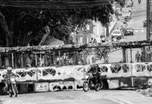 Gangs sow terror in Brazil This bus was set on fire by gangs in Brazil. Several cities in the northeastern state of Brazil are suspending classes and public transport for safety reasons. EPA