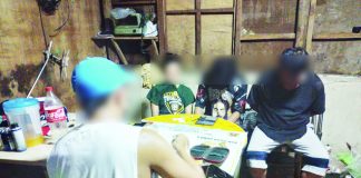 A 14-year-old, a high-value suspect and his son were arrested in an antidrug operation in Barangay Tangub, Bacolod City, yesterday, April 27. BCPO PHOTO