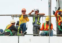 Infrastructure spending ‘front and center’ of growth strategy – Diokno Photo shows construction workers on top of an unfinished building in Makati City. The Department of Finance said the Philippines is committed to ramp up the "underinvestment" in infrastructure as part of its growth strategy. GEORGE CALVELO, ABS-CBN NEWS/FILE PHOTO