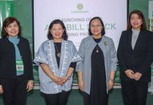 To help households temper electricity bills this summer: LANDBANK assists power firms with ‘anti-bill shock’ program LANDBANK President and CEO Cecilia Cayosa Borromeo (2nd from right) leads the launching of the new LANDBANK ANTI BILL SHOCK Lending Program, designed to provide financing to electric distribution companies while cushioning households from paying higher electricity bills. She is joined by Energy Regulatory Commission (ERC) Chairperson Atty. Monalisa C. Dimalanta (3rd from right), National Electrification Administration (NEA) Deputy Administrator Leila B. Bonifacio (leftmost), and LANDBANK Senior Vice President Ma. Celeste A. Burgos (rightmost).