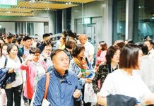 South Korea reclaims spot as PH top foreign tourist source South Korean visitors arrive at the Mactan-Cebu International Airport on Thursday, April 13. They are welcomed by Tourism secretary Christina Frasco and other officials. DOT PHOTO