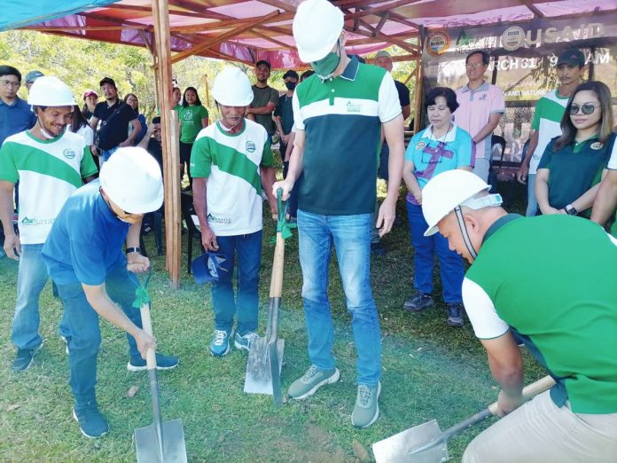Negros Occidental’s Gov. Eugenio Jose Lacson leads the groundbreaking for the 62-hectare Biodiversity Conservation and Nature Tourism Center in Talisay City on March 31. DOMINIQUE GABRIEL G. BAÑAGA PHOTO