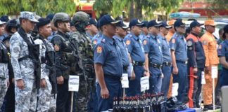 The Philippine National Police, other uniformed service units, and civilian emergency response teams will secure Panaad sa Negros Festival on April 17 to 23. A total of 680 were deployed by the Task Group Panaad Festival during a ceremonial send-off at the Negros Occidental Police Provincial Office grounds in Bacolod City on Saturday, April 15. NOCPPO PHOTO