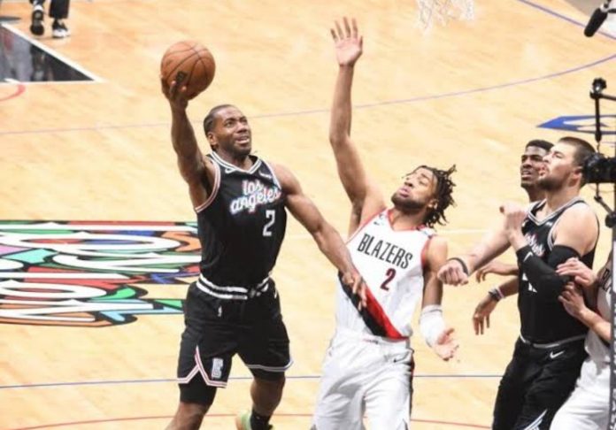 sports LA pic and caption Los Angeles Clippers’ Kawhi Leonard goes for a basket during their 2022-2023 NBA Season game against Portland Trail Blazers. GETTY IMAGES