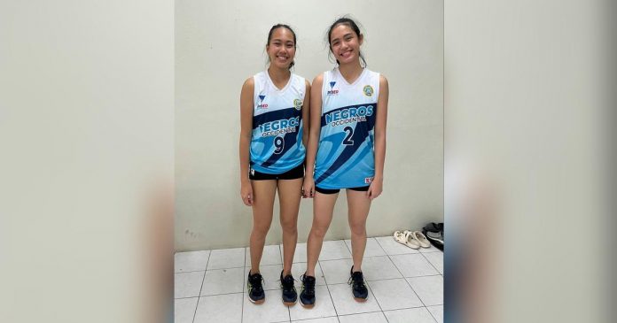 sports negros_superimposed Ilongga Camila Amor Bartolome and Jihan Chuatico stepped up for Negros Occidental secondary girls volleyball team in their win over Antique on Friday. PHOTO COURTESY OF IAN MACARIOLA
