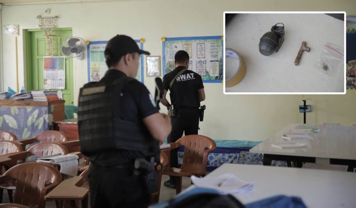 student brings grenade 1 A Grade 10 student caused a scare in Talisay City, Negros Occidental, yesterday, April 4, for bringing a hand grenade to school. TALISAY POLICE/RADYO BANDERA BACOLOD PHOTOS