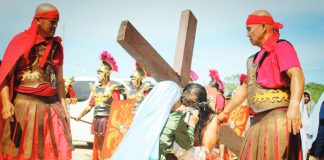 This year’s “Ang Pagtaltal sa Balaan Bukid” street drama on Good Friday, April 7, was witnessed again by pilgrims after three years. JOHN LESTER EÑANO LATOZA FACEBOOK PHOTO