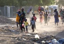 Sudan fighting: Army says foreigners to be evacuated People are fleeing from areas close to the fighting in Khartoum, Sudan.