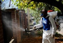 Record dengue outbreak kills over 40 in Argentina Fumigation aims to stop the spread of dengue in the Argentinian capital Buenos Aires. REUTERS
