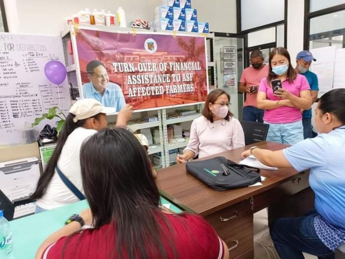 The Iloilo provincial government has released a total of P6,858,000 in financial assistance to 683 hog farmers affected by the African Swine Fever from Jan. 19 to May 8, 2023. ILOILO PVO PHOTO