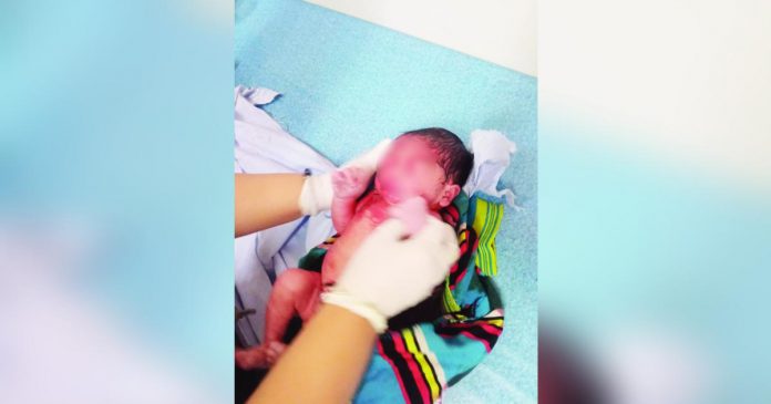 Infant_superimposed A baby boy was rescued in Sagay City, Negros Occidental on Friday, May 5. BOMBO RADYO BACOLOD