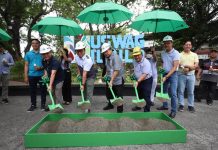 MORE Electric and Power Corporation president and chief executive officer Roel Castro and Mayor Jerry P. Treñas lead the groundbreaking ceremony for the P96.4-million underground distribution system at Sunburst Park on J.M. Basa Street, Iloilo City on Tuesday, May 30. ILOILO CITY MAYOR’S OFFICE PHOTO