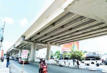Repairing the flyover in Barangay Ungka II, Pavia, Iloilo will cost at least P250 million. The repair will also take nearly a year to complete, according to the third-party consulting firm tapped to conduct a geotechnical investigation on the defective structure. PN PHOTO