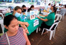 This COVID-19 vaccination site is at the People’s Park in Davao City. The global health emergency status of the novel coronavirus has bee lifted by the World Health Organization. PNA