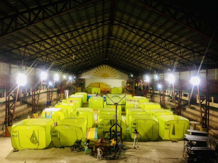 preemptive_evac_resized The People's Pagbana-ag Activity Center serves as one of the evacuation centers in Hinoba-an town. At least 1,000 families in Negros Occidental were pre-emptively evacuated over the weekend. MAYOR DAPH V. RELIQUIAS FACEBOOK PHOTO